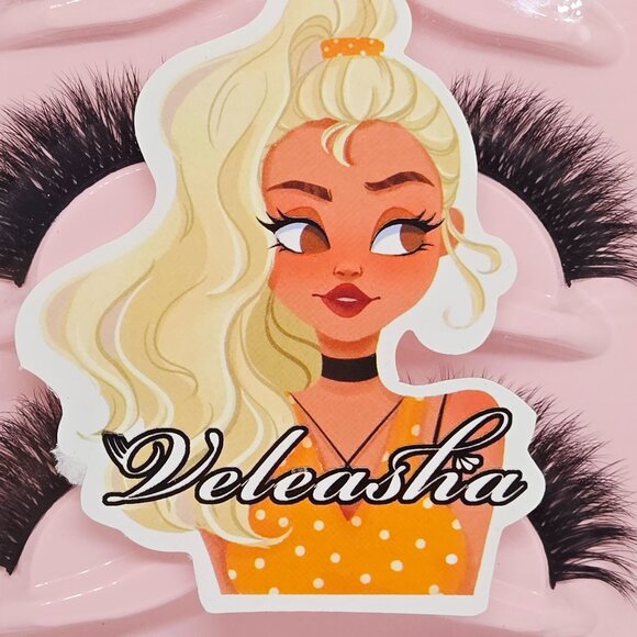 NEW VELEASHA CAT EYE FAUX MINK EYELASHES 5 PAIRS REUSABLE (CHARMING) - Picture 8 of 9